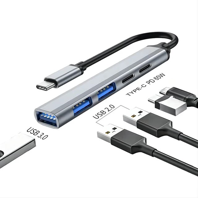 5-IN-1 USB Type-C to USB 3.0 HUB PD 65W Multi USB Splitter OTG