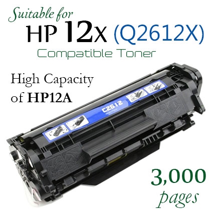HP Q2612X High Yield Compatible New Laser Toner (HP 12X)