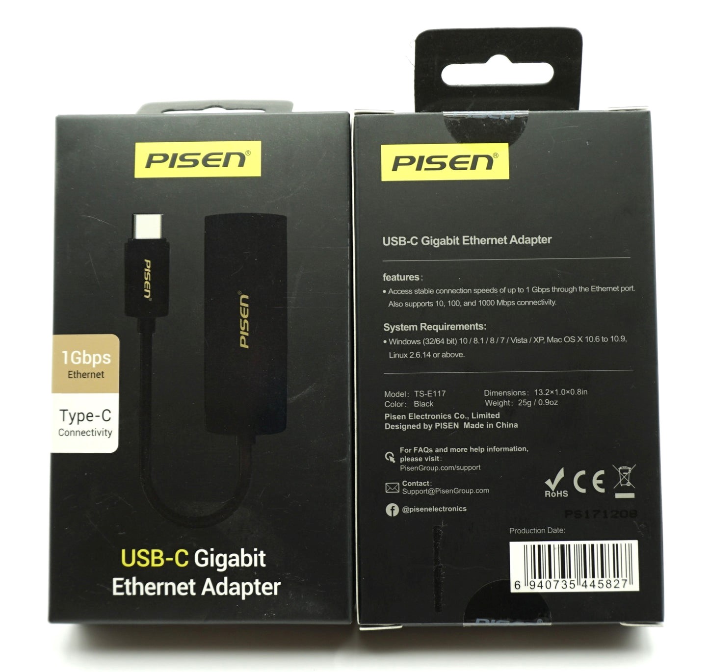 PISEN TS-E117 Gigabit Lan Ethernet Adapter Type-C