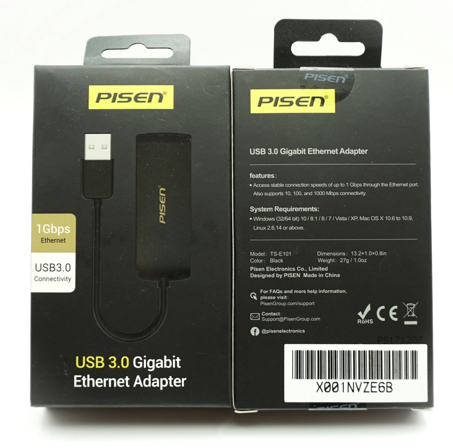 PISEN TS-E101 Gigabit Lan Ethernet Adapter USB3.0 - Click Image to Close